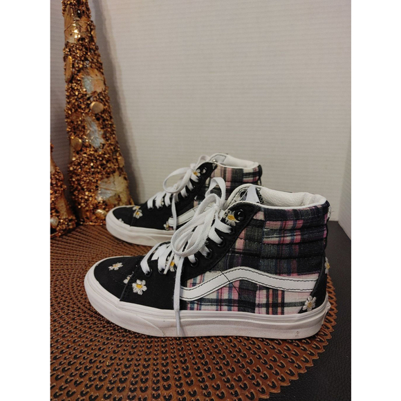 VANS Sk8 Hi Floral Plaid Size 5.5 - Picture 3 of 6